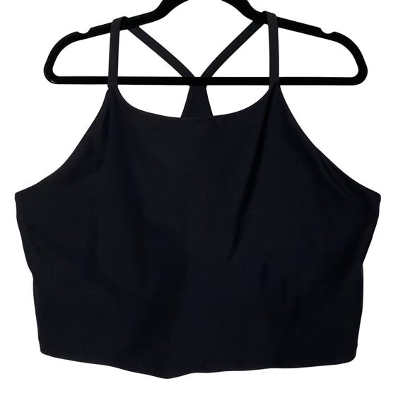 Old Navy Active Powersoft Black Cropped Tank Top Size 3X - Picture 1 of 4